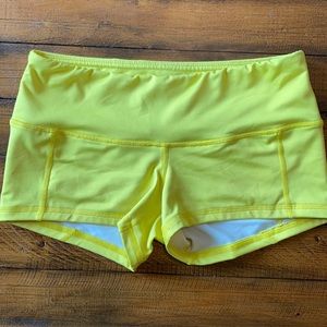 FLEO Yellow Low Rise Contour Shorts